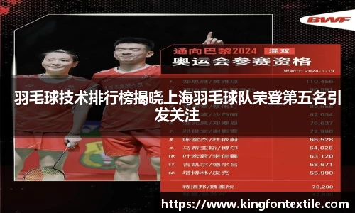 羽毛球技术排行榜揭晓上海羽毛球队荣登第五名引发关注